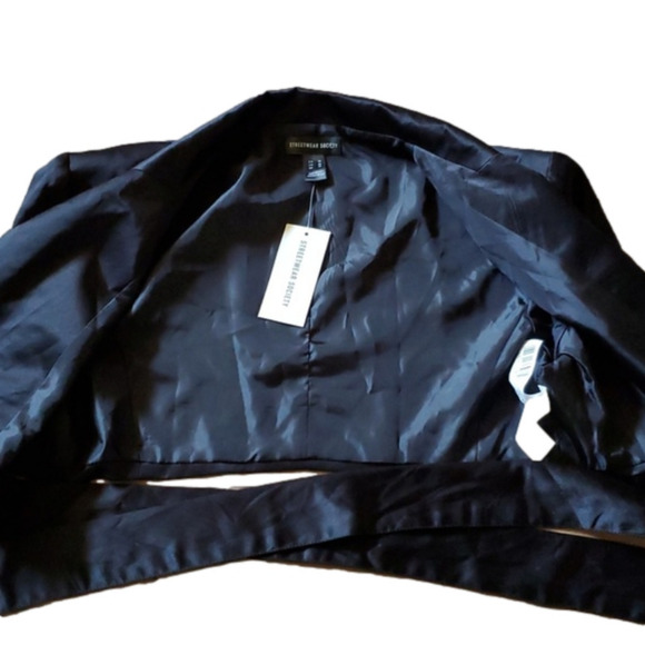 Streetwear Society Black Satin Wrap Shirt Medium - Picture 9 of 16